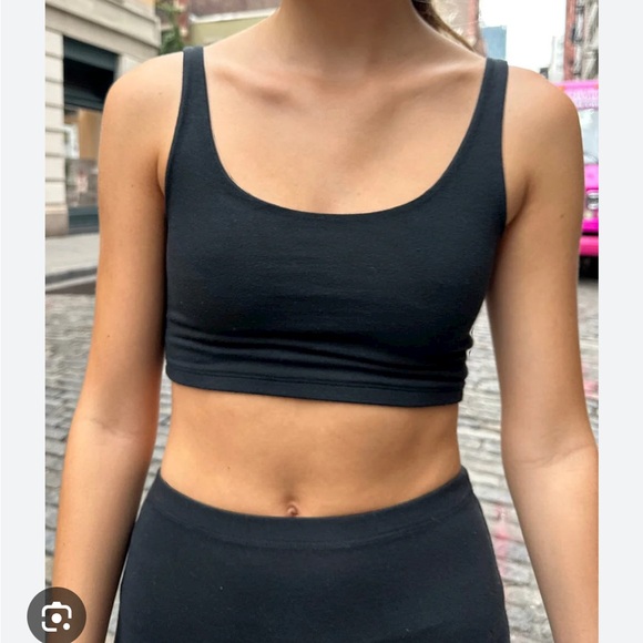 Brandy Melville charcoal gray Lydia crop tank - Picture 2 of 6